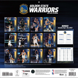 TURNER SPORTS NBA 2024 (30x60 cm) WALL CALENDAR GOLDEN STATE WARRIORS