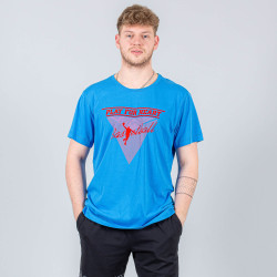 Peak Play For Heart Round Neck T-Shirt Bright Mid.Blue