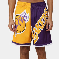 Mitchell And Ness Nba Big Face Shorts 5.0 - 8-20Y Los Angeles Lakers Yellow/Purple/White