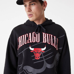 New Era NBA Chicago Bulls NBA Logo Black Pullover Hoodie Black