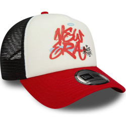 Detská šiltovka so sieťkou New Era 940K Af Trucker Youth Graffiti Red A-Frame Trucker Cap červená