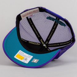 Mitchell & Ness NBA Billboard Trucker Snapback Hwc Charlotte Hornets Purple