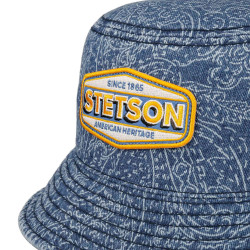Klobúk Stetson Bucket Denim Paisley Festival modrý