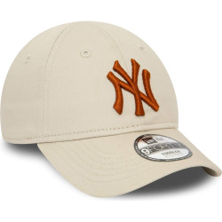 Detská šiltovka New Era 940K MLB New York Yankees Toddler League Essential Stone 9FORTY Adjustable Cap krémovo biela