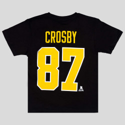 Outer Stuff Nhl Name And Number Ss Tee Pittsburgh Penguins - Crosby Sidney Black