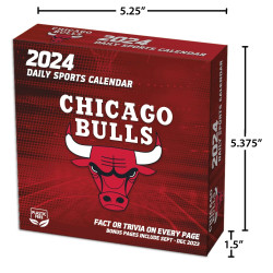TURNER SPORTS NBA 2024 BOX CALENDAR CHICAGO BULLS