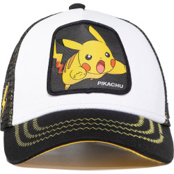 Capslab Boy'S Trucker Pokemon Pikachu Junior Cap White