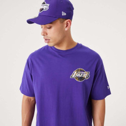 NEW ERA LA Lakers NBA Infill Team Logo Purple Oversized T-Shirt Purple