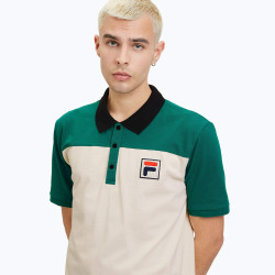 Fila LIANSHAN blocked polo shirt Antique White-Aventurine