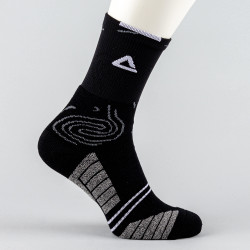 Peak Big Triangle 3 Basketball Socks Black