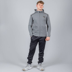 Peak Hoodie Sweater With front zipper Mid.Melange Grey