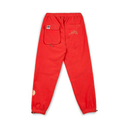 GRIMEY WEAR BACK AT YOU POLAR FLEECE TRACK PANTS RED