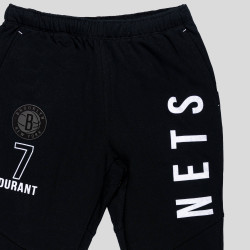OUTER STUFF OFF COURT FLEECE KNIT JOGGER P BROOKLYN NETS - KEVIN DURANT BLACK/WHITE
