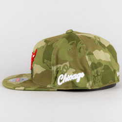 Mitchell & Ness Tonal Camo Stretch Fitted HWC Chicago Bulls Green
