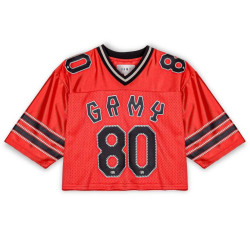 Grimey Wear The Clout Mesh Crop Girl Football Jersey Red