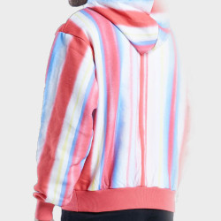 Karl Kani KK Autograph Tie Dye Stripe OS Hoodie red