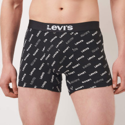 Levis Men Logo Aop Boxer Brief Organic Co 2P Black/White