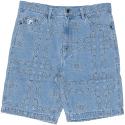 Karl Kani KK OG Paisley Denim Shorts bleached blue
