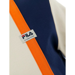 Fila THERES blocked polo shirt Antique White-Medieval Blue