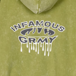 Grimey Wear Follow The Dollar Washed Vintage Hoodie Washed Green