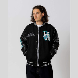 Jacker Big Pharma Varsity Jacket Black