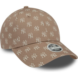 Dámska šiltovka New Era 940W MLB New York Yankees Womens Monogram Brown 9FORTY Adjustable Cap hnedá