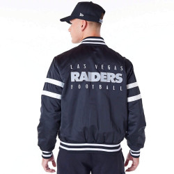 Bomber bunda New Era NFL Las Vegas Raiders Satin Black Bomber Jacket čierna