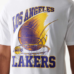 Tričko New Era Los Angeles Lakers NBA Ball Graphic White T-Shirt biele