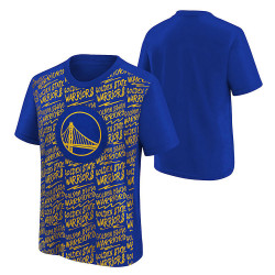 Outer Stuff Exemplary Ss V-Neck Tee Golden State Warriors Blue/Yellow