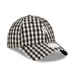 New Era MLB New York Yankees Womens Gingham Black 9TWENTY Adjustable Cap