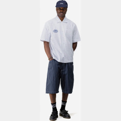Krátke nohavice Jacker Stripes Baggy Short Raw tmavomodré