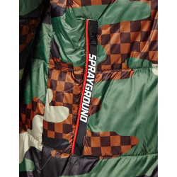 Sprayground Down Jacket Check Camo