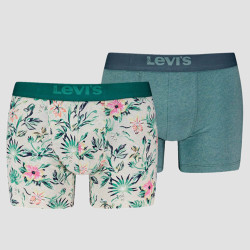 Levis Men Flower Aop Boxer Brief 2P Marshmellow/Green