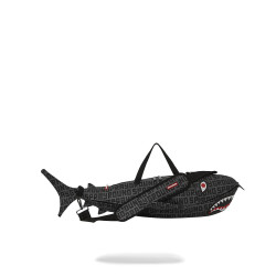 Sprayground Sharkfinity Stealth Pilot Shark Shape Duffle Black