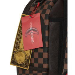 Sprayground Exterior Gold Zip Pocket Sharks In Paris Backpack (Dlxv) Brown/Camo