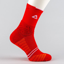 Peak Big Triangle 3 Basketball Socks Red