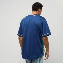 Karl Kani Varsity Block Pinstripe Baseball Shirt blue/white/navy