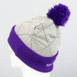Mitchell & Ness NBA Quilted Pom Beanie HWC LOS ANGELES LAKERS Grey / Purple