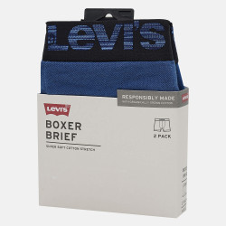 Levis Men Optical Illusion Boxer Brief Organic Co Dark Blue Combo