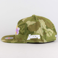 Mitchell & Ness Tonal Camo Stretch Fitted HWC Los Angeles Lakers Green