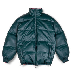 Grimey Wear Westbound Pu Leather Reversible Puffy Jacket Green