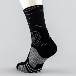 Peak Big Triangle 3 Basketball Socks Black