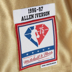 Mitchell & Ness 75th NBA Anniversary Gold Swingman Jersey PHILADELPHIA 76ERS ALLEN IVERSON Gold