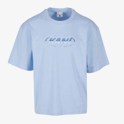 Karl Kani Woven Signature Chrome Logo Crop Tee light blue