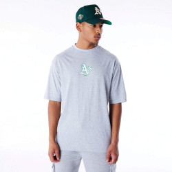 Tričko New Era MLB Oakland Athletics World Series Grey Oversized T-Shirt šedé