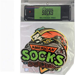 American Socks 90's Sticker Pack Multi (10 RAD Stickers)