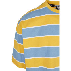 Starter Block Stripes Tee horizonblue/californiayellow/white