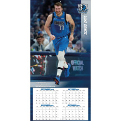 TURNER SPORTS NBA 2024 (30x60 cm) WALL CALENDAR DALLAS MAVERICKS LUKA DONCIC