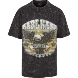 Karl Kani Woven Signature Washed Eagle Tee black