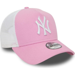 Detská šiltovka so sieťkou New Era 940K AF TRUCKER MLB New York Yankees Youth League Essential Pink Trucker Cap ružová